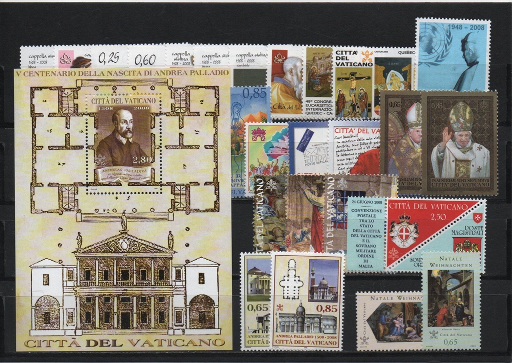 AÑO 2008 COMPLETO SELLOS VATICANO