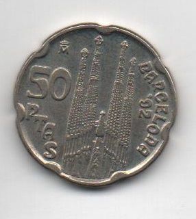 ESPAÑA DEL AÑO 1992 DE 50 PESETAS