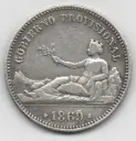 G. PROVISIONAL DEL AÑO 1869 DE 1 PESETA