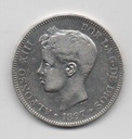 ALFONSO XIII DEL AÑO 1897 *97 DE 5 PESETAS