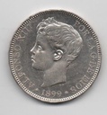 ALFONSO XIII DEL AÑO 1899 *99 DE 5 PESETAS
