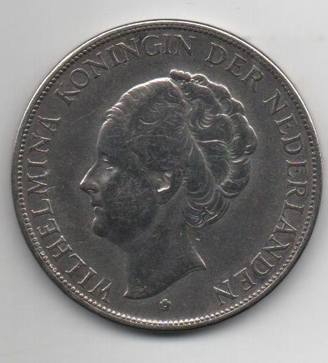 HOLANDA DEL AÑO 1938 DE 2 1/2 GULDEN