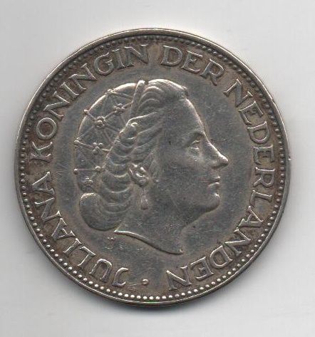 HOLANDA DEL AÑO 1960 DE 2 1/2 GULDEN
