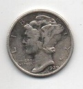 ESTADOS UNIDOS DEL AÑO 1929 DE 1 DIME MERCURY
