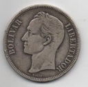 VENEZUELA DEL AÑO 1921 DE 5 BOLIVARES