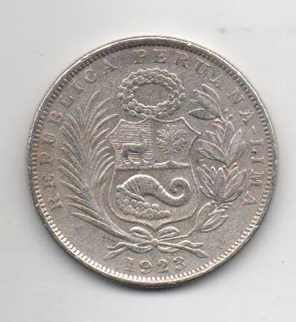 PERU DEL AÑO 1923 DE 1/2 SOL