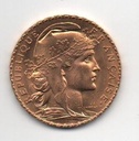 FRANCIA DEL AÑO 1908 DE 20 FRANCOS