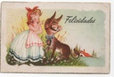 ESPAÑA POSTAL Nº 4 NIÑA Y BURRO