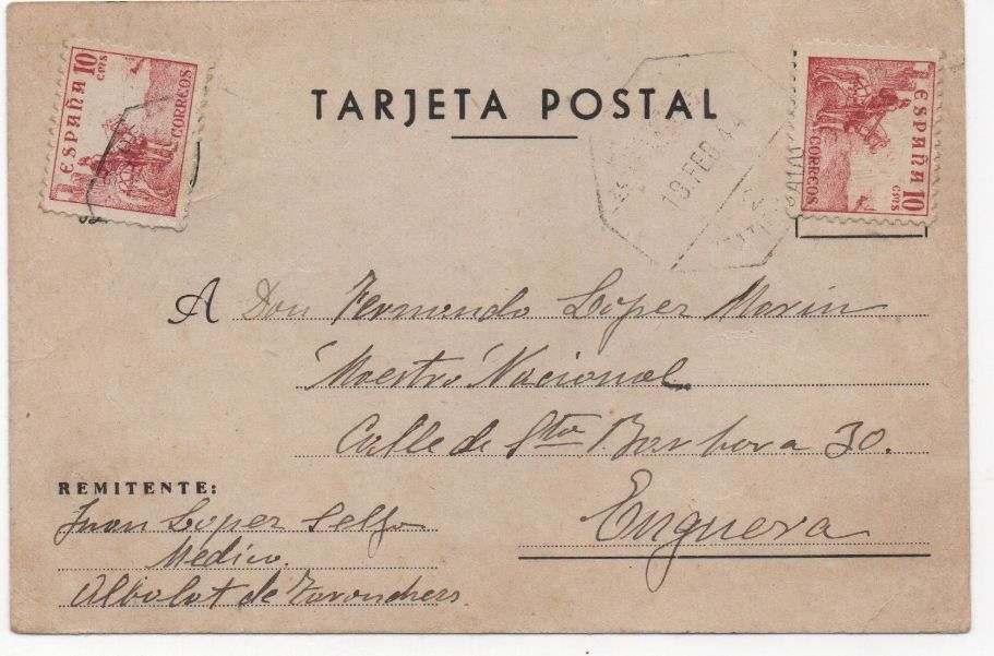 ESPAÑA POSTAL Nº 39 T. POSTAL SELLO CID DE 10 CENTIMOS