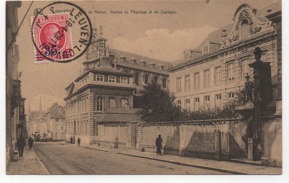 BELGICA POSTAL N-15 INSTITUTO FISICA Y ZOOLOGIA DE NAMUR