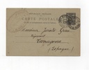 FRANCIA POSTAL N-43 (SELLO 10 CENTIMOS NEGRO)