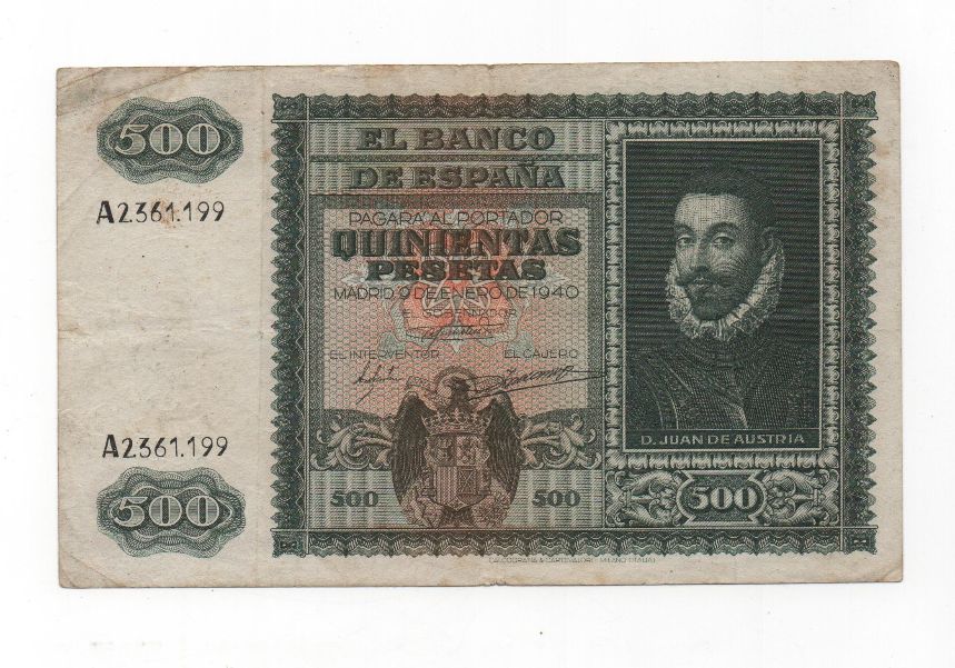 ESTADO ESPAÑOL AÑO 1940 (09/01) DE 500 PESETAS