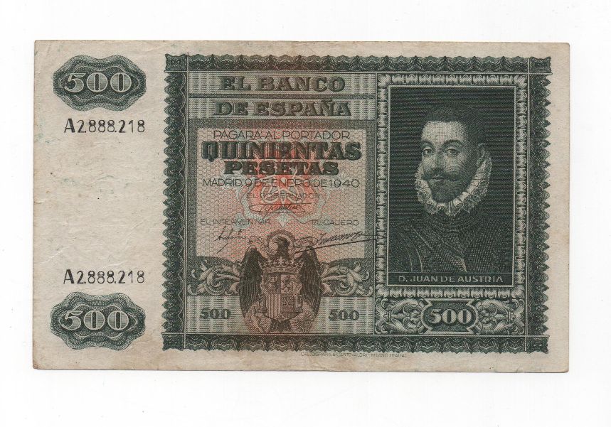 ESTADO ESPAÑOL AÑO 1940 (09/01) DE 500 PESETAS