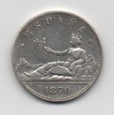 G. PROVISIONAL DEL AÑO 1870 *74 DE 2 PESETAS