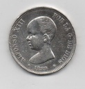 ALFONSO XIII DEL AÑO 1889 *89 DE 5 PESETAS