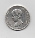 ALFONSO XIII DEL AÑO 1891 *91 DE 5 PESETAS