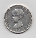 ALFONSO XIII DEL AÑO 1891 *91 DE 5 PESETAS