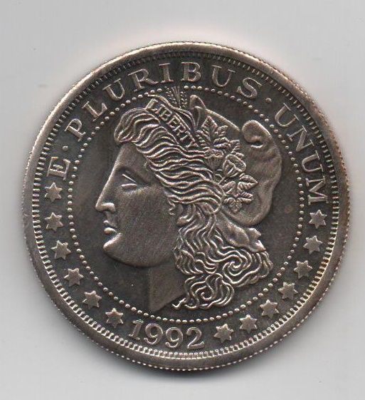 ESTADOS UNIDOS DEL AÑO 1992 MORGAN DE 1 ONZA TROY
