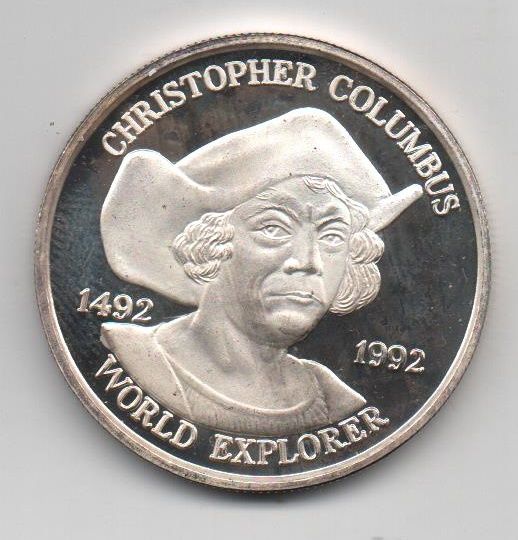 ESTADOS UNIDOS DEL AÑO 1992 DE 1 ONZA TROY CRISTOBAL COLON