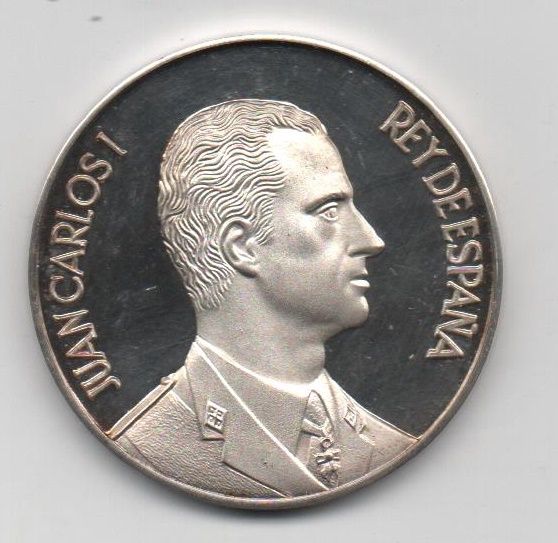 ESPAÑA- MEDALLA DE PLATA -JUAN CARLOS I REY DE ESPAÑA