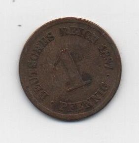 ALEMANIA IMPERIO DEL AÑO 1887 LETRA D DE 1 PFENNIG