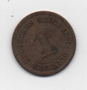 ALEMANIA IMPERIO DEL AÑO 1887 LETRA D DE 1 PFENNIG