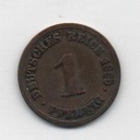 ALEMANIA IMPERIO DEL AÑO 1899 LETRA F DE 1 PFENNIG