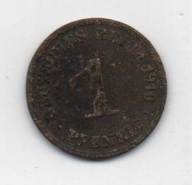 ALEMANIA IMPERIO DEL AÑO 1910 DE 1 PFENNIG