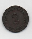ALEMANIA IMPERIO DEL AÑO 1874 LETRA A DE 2 PFENNIG