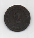 ALEMANIA IMPERIO DEL AÑO 1876 LETRA C DE 2 PFENNIG