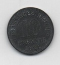 ALEMANIA IMPERIO DEL AÑO 1921 DE 10 PFENNIG