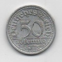 ALEMANIA DEL AÑO 1922 IMPERIO REPUBLICA WEIMAR LETRA A DE 50 PFENNIG