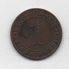 ALEMANIA IMPERIO REPUBLICA WEIMAR DEL AÑO 1935 LETRA A DE 1 REICHSPFENNIG