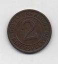ALEMANIA DEL AÑO 1925 IMPERIO REPUBLICA WEIMAR LETRA E DE 2 REICHSPFENNIG