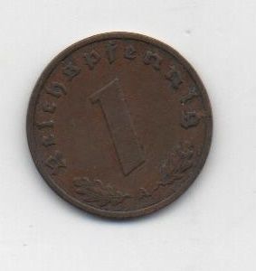 ALEMANIA REICH DEL AÑO 1938 LETRA A DE 1 REICHSPFENNIG