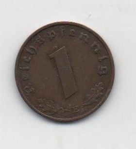 ALEMANIA REICH DEL AÑO 1938 LETRA E DE 1 REICHSPFENNIG