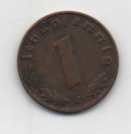ALEMANIA REICH DEL AÑO 1939 LETRA J DE 1 REICHSPFENNIG
