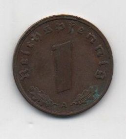 ALEMANIA REICH DEL AÑO 1940 LETRA A DE 1 REICHSPFENNIG