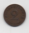 ALEMANIA REICH DEL AÑO 1937 LETRA F DE 2 REICHSPFENNIG