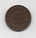 ALEMANIA REICH DEL AÑO 1938 LETRA F DE 2 REICHSPFENNIG