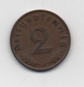ALEMANIA REICH DEL AÑO 1938 LETRA J DE 2 REICHSPFENNIG
