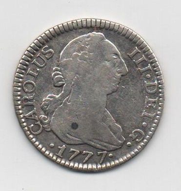 ESPAÑA CARLOS III DEL AÑO 1777 DE 2 REALES
