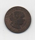 ESPAÑA ISABEL II DEL AÑO 1868 DE 1/2 CENTIMO DE ESCUDO