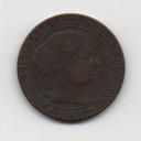 ESPAÑA ISABEL II DEL AÑO 1868 DE 1 CENTIMO DE ESCUDO OM BARCELONA