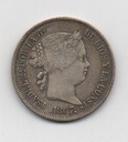 ESPAÑA ISABEL II DEL AÑO 1867 DE 40 CENTIMOS DE ESCUDO