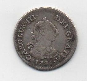ESPAÑA CARLOS III DEL AÑO 1781 DE 1/2 REAL