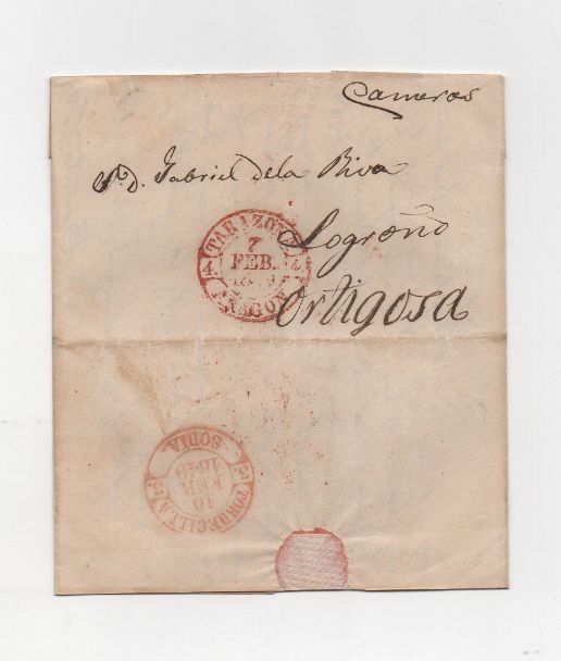 ESPAÑA Nº 4 ARAGON-TARAZONA DEL 07-02-1849