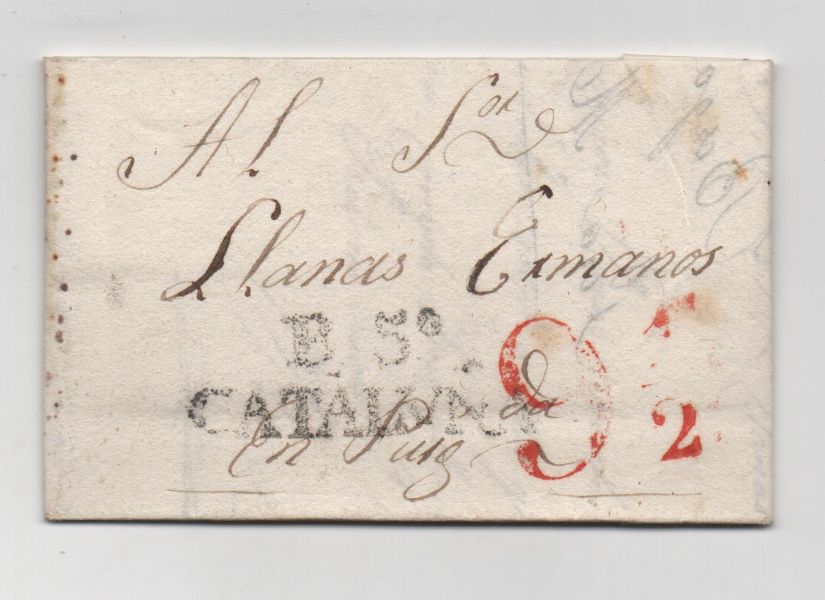 ESPAÑA Nº 8 CATALUÑA-BERGA DEL 7-10-1834