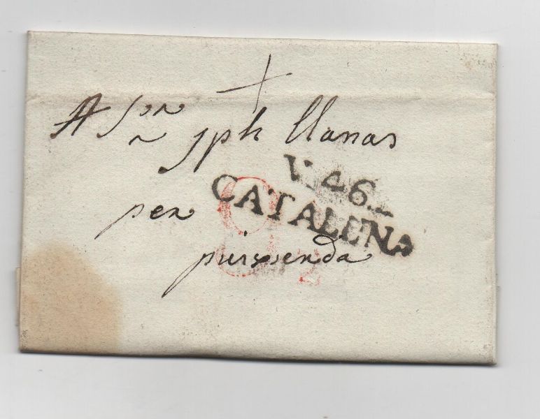 ESPAÑA Nº 12 CATALUÑA-VILLANUEVA Y GELTRU DEL 23-09-1834