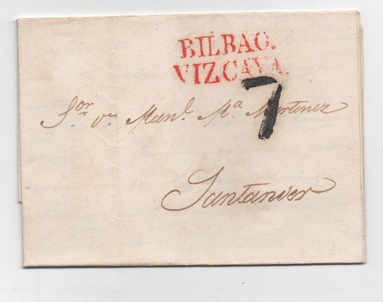 ESPAÑA Nº 22 VIZCAYA-BILBAO DEL 8-11-1839